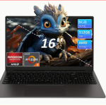 Laptop Business and Student Laptop, 16'' HD Screen AMD Ryzen 3250U, 8GB RAM, 512GB SSD, Dual-Band 5G WiFi, 1MP Camera 4.2 Wireless, HDTV Webcam Backlit Keyboar