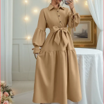 Ženska Elegantna Haljina sa Dugim Rukavima