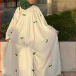 Elektronski kaftan haljina sa dugim rukavima