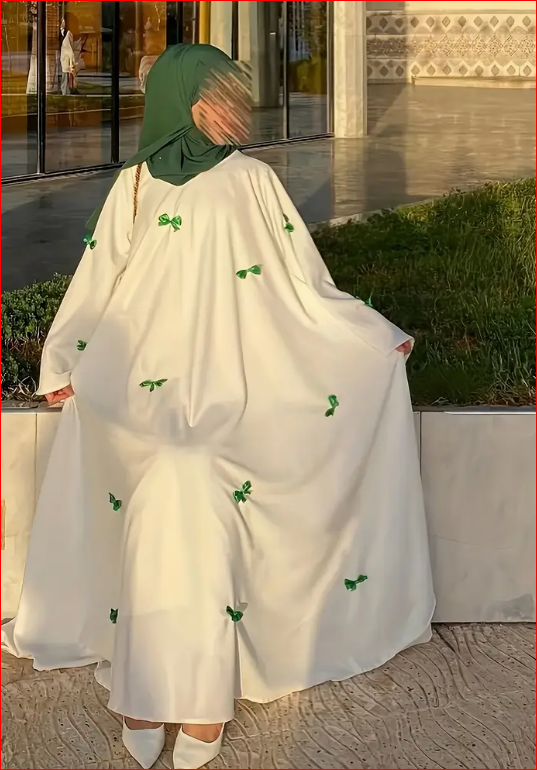 Elektronski kaftan haljina sa dugim rukavima