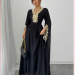 Prolećna i letnja elegantna haljina sa dugim rukavima od čipke za žene