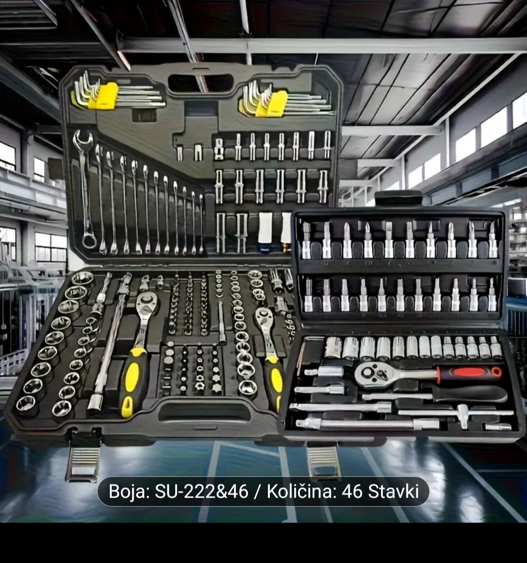 Set od 222/46 komada mehaničkih alata za utičnice