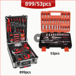 Set industrijskog ručnog alata od 899/53 dijelova s 4 razine, metalna kutija
