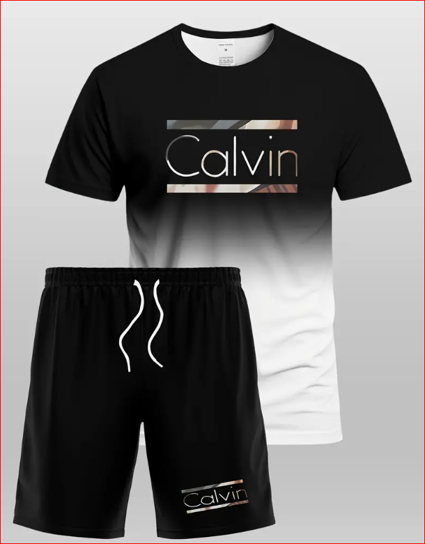 Muški casual set s gradijentnim printom
