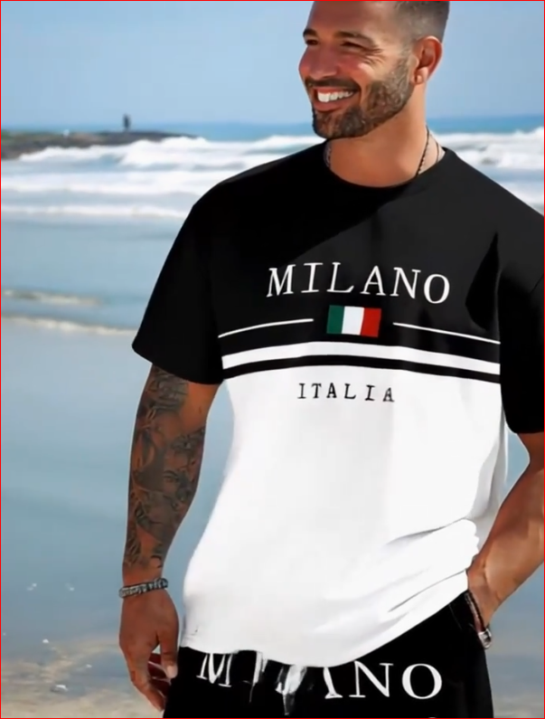 Muški ležerni komplet majice i kratkih hlača "Milano Italia"