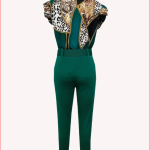 Dvodijelni set s leopard printom, top s leperavim rukavima i uski struk s remenom
